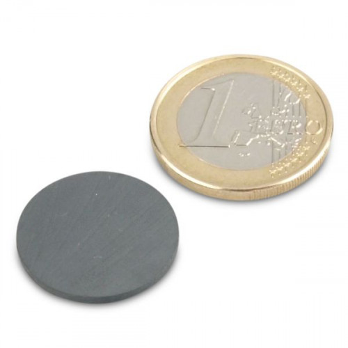 Disco magnético Ø 20,0 x 1,5 mm Y30 ferrita - sujeta 200 g