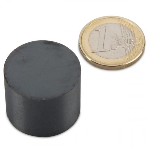 Disco magnético Ø 25,0 x 20,0 mm Y35 ferrita - sujeta 2,4 kg