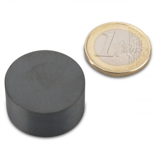 Disco magnético Ø 26,0 x 13,0 mm HF 24/16 ferrita - sujeta 2,1 kg