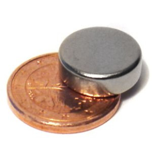 Disco magnético Ø 12,0 x 4,0 mm N40 níquel - sujeta 3,5 kg