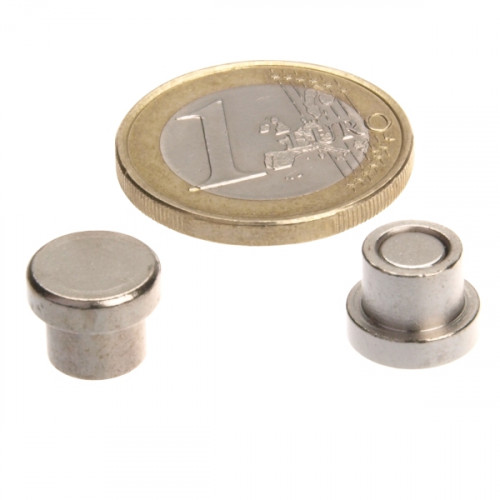 Memo imán más pequeño de acero Ø 10 x 8 mm - capacidad 500 g