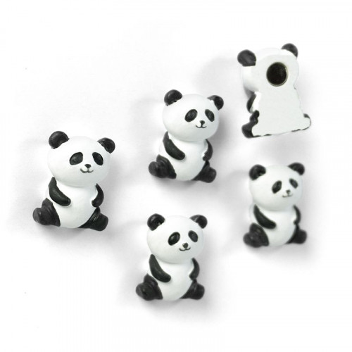 Imanes decorativo PANDA - imanes con forma de pandas, 5 uds.