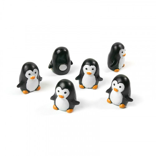 Imanes decorativo PINGU - imanes con forma de pingüinos , 6 uds.
