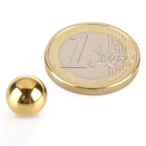 bola de acero Ø 10,0 mm oro - ¡no es un imán!