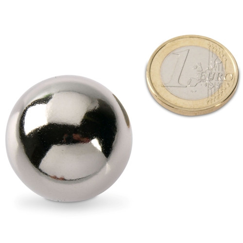 Esfera magnética Ø 30,0 mm níquel N40 - sujeta 12,9 kg