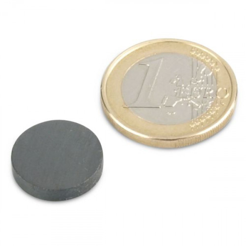 Disco magnético Ø 15,0 x 3,0 mm Y30 ferrita - sujeta 300 g