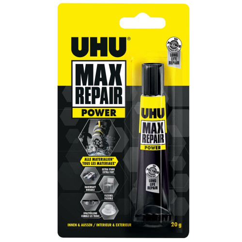 UHU Max Repair, adhesivo magnético extremadamente fuerte, 20 g