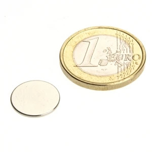 Disco magnético Ø 13,0 x 1,0 mm N45 níquel - sujeta 850 g
